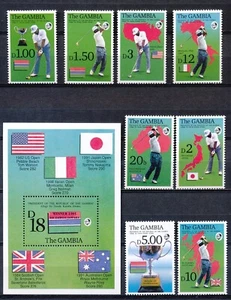 GOLF ON STAMPS - THE GAMBIA 1992 - OPEN GOLF CHAMPIONSHIPS - PRESIDENT PLAYS 20 - Picture 1 of 2