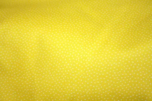 FRECKLES - WHITE PIN DOT ON YELLOW FROM FREE SPIRIT - 100% COTTON FABRIC - Picture 1 of 3