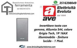 Invertitore tasto con gemma, Allumia S44, colore Grigio Tech, - Foto 1 di 1