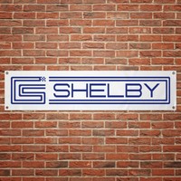 Shelby Banner Garage Workshop PVC Sign Trackside Display Mustang Cobra