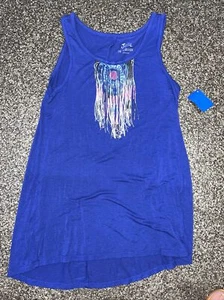 Justice Girls Fringe Top Size 14 Spring Summer Tank Boho C17 - Picture 1 of 4