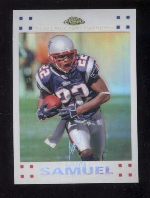 TC146 Asante Samuel 2007 Topps Chrome /869 WHITE REFRACTOR New England Patriots - Image 1 of 2