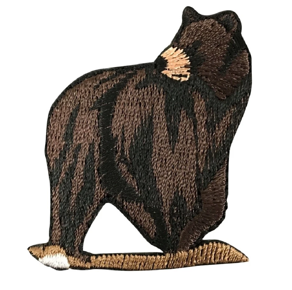 Parche con apliques de oso - oso pardo marrón, insignia de animal 2" (planchado) Foto 1 de 1