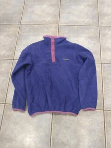 Kids Patagonia Pullover Fleece Snap Buttons Size 12 Shirt Top - Picture 1 of 4