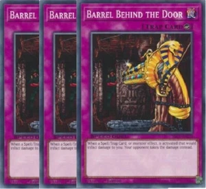 Yugioh - Barrel Behind the Door x 3 - 1st Edition NM - Plus Free Holo Card - Picture 1 of 1