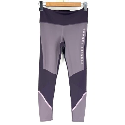 Under Armour ColdGear Compression Armour Graphic Leggings Womens Size M Purple - Image 1 of 4