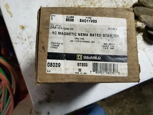 SQUARE D Size 00 Starter 220/240V 8536 SA011 V03  Series B  New in  box - Picture 1 of 3