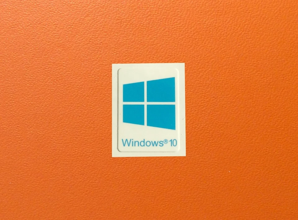 1 PCS Sticker for window 10 Blue Badge Logo Decal Cyan Color 16mm x 23mm NEW - Image 1 of 1