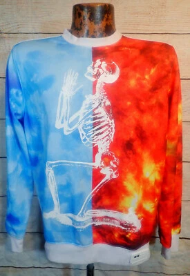 Sudadera blanca para hombre Rocawear Blak Is The New Negra Sm Praying Skeleton Foto 1 de 4