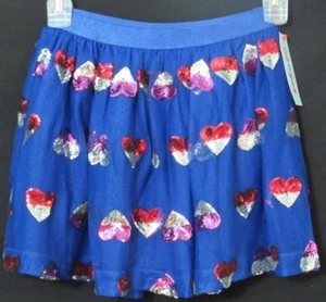 Cat & Jack Girls Tutu Skirt with Heart Sequins Blue Multiple Sizes new - Picture 1 of 11