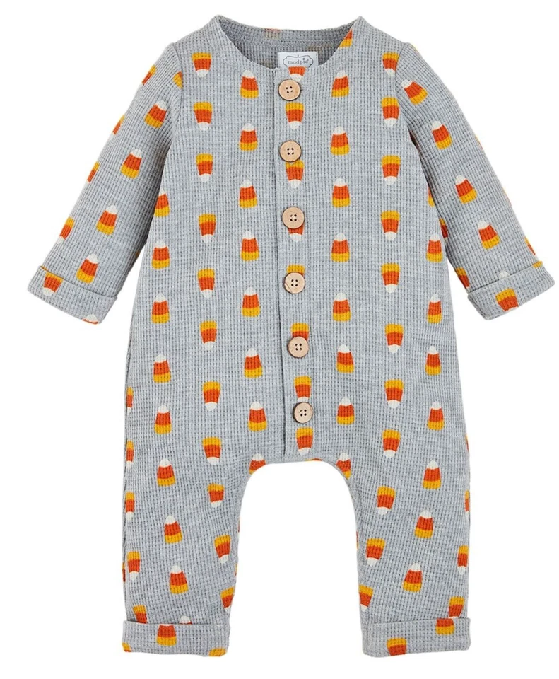 Mud Pie Bebé Niño Halloween Caramelo Maíz Una Pieza Conjunto Talla 9-12 M NUEVO Foto 1 de 1