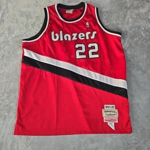 Mitchell & Ness Clyde Drexler Trikot Herren 56 rot bestickt NBA Sportswear - Bild 1 von 9