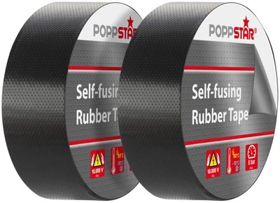 2x Universal Isolierband selbstverschweißend 10m x 38mm x 0,76mm, schwarz - Bild 1 von 4