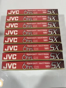 8 JVC T-120SX Hochleistungsrohlinge VHS Kassetten 6 Stunden Neu - Bild 1 von 6