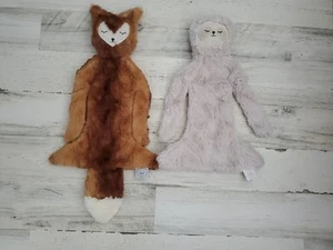 Slumberkins Fox and Snuggler Plush Sloth Super Soft Stuffed Animal Comfort Lovey - Picture 1 of 11