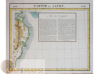 Japan – East Honshu Coastline with Nagoya Antique Map 1827, sea routes - Image 1 of 2