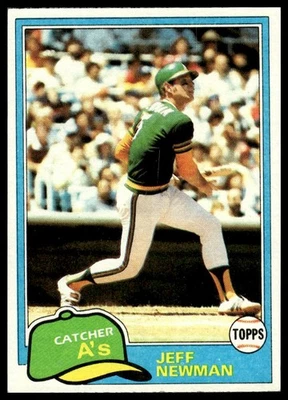 1981 Topps #587 Jeff Newman Oakland Athletics NM+ - Image 1 of 2