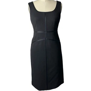Tory Burch Arbeitskleid schwarz Wolle und Satin Größe 2 - Bild 1 von 5