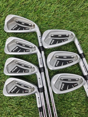 2012 PING I20 IRON SET 4-PW STIFF PING CFS BLACK DOT GOOD - Image 1 of 4