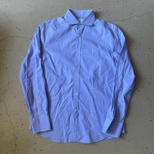 Brunello Cucinelli Made in Italy Slim Fit Light purpleish Button Down Mens M - Picture 1 of 5