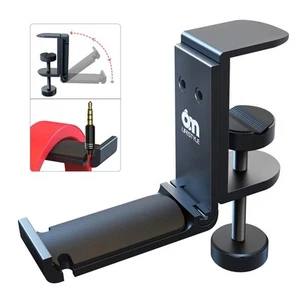 Foldable Headphone Hodler Hook Hanger Stand Under Desk, Headphone Wall Mount ... - Imagen 1 de 7
