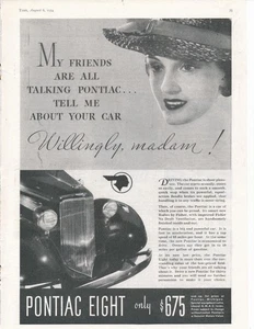 Anuncio de revista - 1934 - Pontiac Eight - Imagen 1 de 1