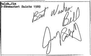 1970's -Jim Ralph- Signed/Autograph/Auto Index Card Toronto Maple Leafs NHL - Picture 1 of 1