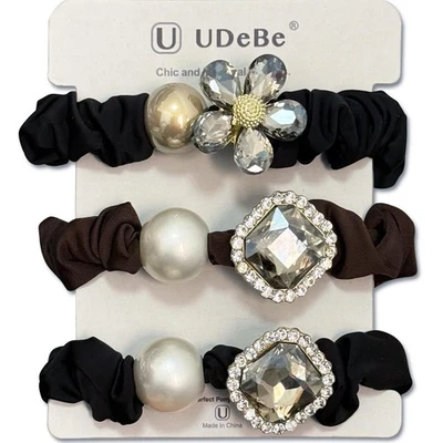 Corbatas para el cabello crujientes de seda paquetes de 3 - Súper suaves y finos para el cabello suaves... Foto 1 de 4