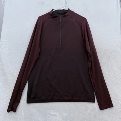 Pullover Lululemon 1/4 Cremallera Para Hombres L Marrón Metal Ventilación Tecnología Golf Rendimiento Elástico Foto 1 de 4