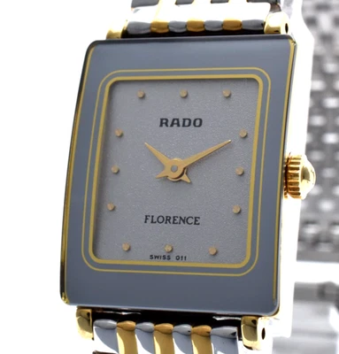 New Batt [N MINT] RADO Florence 153.3606.2N 18mm Silver Ladies Qz Watch JAPAN - image 1 of 4