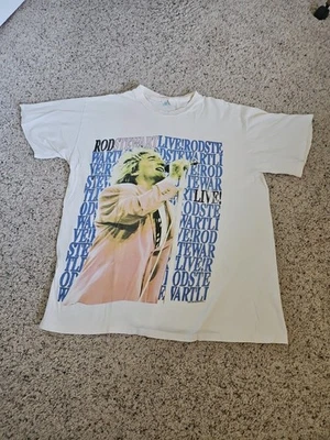 Camiseta Vintage OSFA 1989 Rod Stewart Lost In America Concert Tour Tamanho Único  - Imagem 1 de 4
