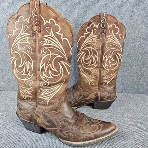 Ariat Heritage Womens 8.5 M Leather 10005920 Western J Toe Wingtip Cowboy Boots - Picture 1 of 21