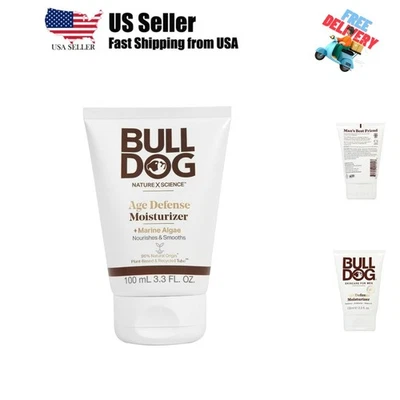 Crema hidratante facial para el cuidado de la piel y el aseo para hombre Age Defense, 3,3 onzas líquidas Foto 1 de 4