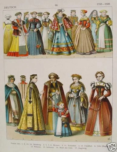 Nürnberg Augsburg Köln Meissen Frankfurt Böhmen Schlesien Tracht Renaissance - Bild 1 von 1