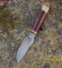 Used Vintage Custom Handmade Stag Scagel Northwoods USA Bushcraft Hunting Knife