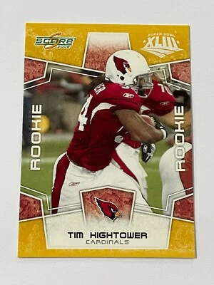 2008 Score Football Gold Super Bowl XLIII #408 - Tim Hightower RC - Cardinals - Image 1 of 2