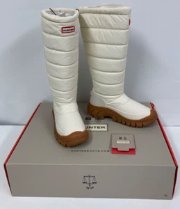 Hunter DAMEN INTREPID HOHE SCHNEESTIEFEL WEISS WEIDE/GUMMI UK 5 *BESCHREIBUNG LESEN* - Bild 1 von 21