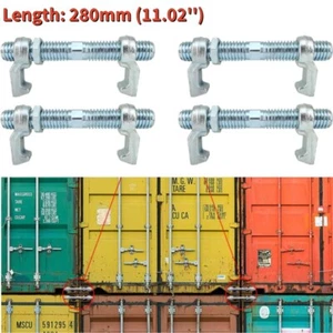 Confezione 4 Morsetti Raccordo Ponte Contenitore Spedizione 11in/280mm Pinza Vite Zincata - Foto 1 di 9