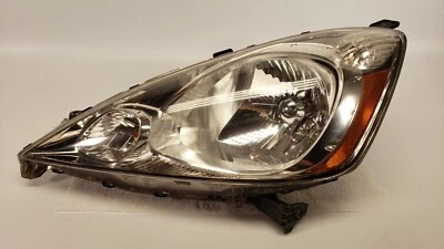 2009-2014 HONDA FIT HEADLIGHT DRIVER LEFT HALOGEN LAMP 09-14 OEM CHROME BEZEL - Image 1 of 4