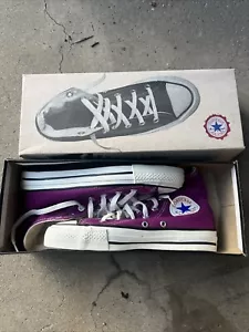 Vintage 80s 90s Made In USA Converse All Star Hi Canvas Aubergine Men Size 5 - Picture 1 of 9