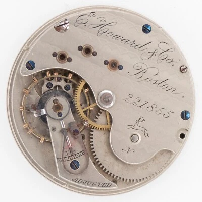 E. Howard No. Movimiento Reloj Bolsillo Antiguo Serie 4 VII Talla N 15 Joyas Foto 1 de 4