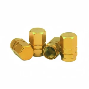 Tyre Valve Dust Caps Car Bike Motorcycle Alloy X 4 FITS ALL CARS - Picture 1 of 6