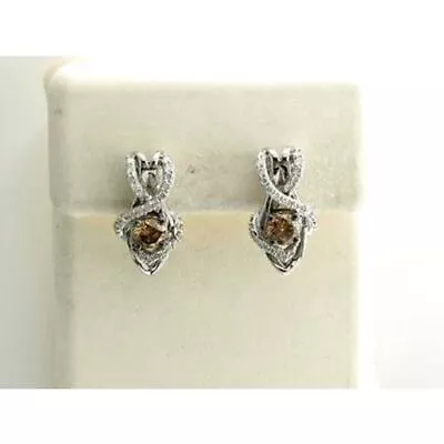 LeVian 14K White Gold Chocolate Diamond 0.92 cts Earrings - Image 1 of 4