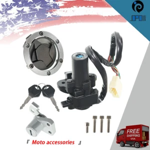 Nuevo juego de cubierta de tapa de gas de bloqueo de interruptor de encendido para Kawasaki Ninja 250R EX250J 08-12 - Imagen 1 de 11