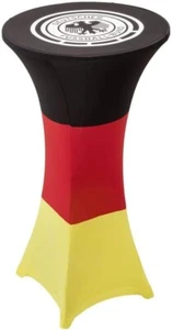 DFB mesa de pie funda elástica Alemania negro rojo oro artículo de fans fiesta EM 2024 - Imagen 1 de 2