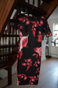 Ax Paris Bodycon Curve Floral Scuba Dress Size 8 - Picture 1 of 11
