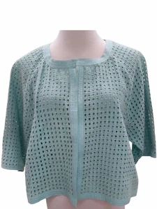 See Saw Linen Broderie Open Jacket, Mint 16-18, Lemon14-16-18, Lime12-14 - Picture 1 of 12
