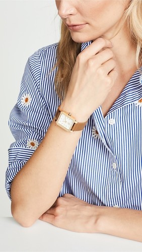 Nuovo autentico orologio Tory Burch Robinson cinturino bagaglio TBW1503 $248