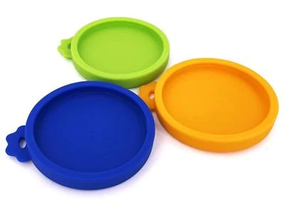 COMTIM 3 Pack Cat Food Can Lids Silicone Fits 3 oz Cans