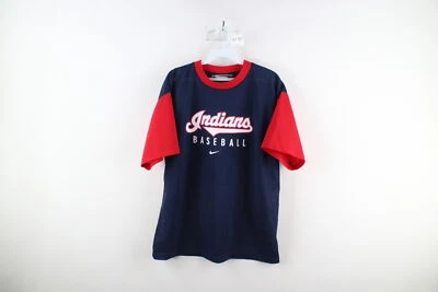 T-shirt vintage Nike uomo media Travis Scott Mini Swoosh Cleveland Indians maglia - Immagine 1 di 4